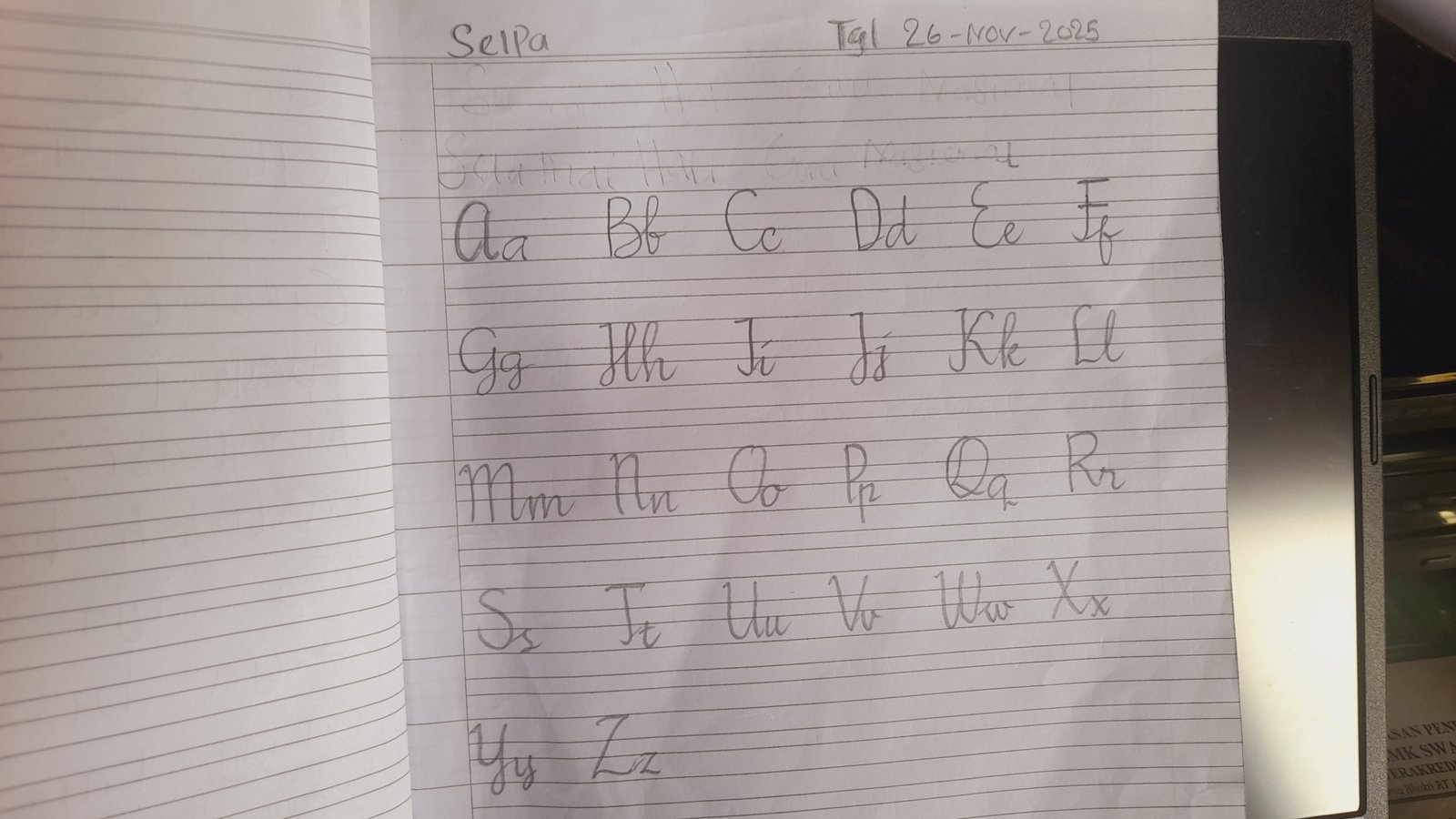 Program Literasi Menulis Indah di SMK Swasta Bina Karya